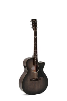 GRAND OM GUITAR CUTAWAY W/ELECTRONICS BLACK SATIN FINISH (AB-AMI-GMC-STE-BKB)