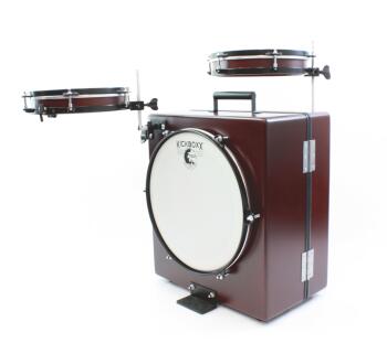 Toca Kickboxx Suitcase Drum Set with Kickboxx, 10" Snare, 10" Tom, and (TO-TKSDS)