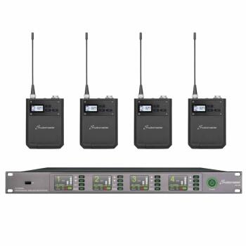 Studiomaster W4U-RL4 4-Channel Digital Wireless System with 4 Beltpack (SM-W4U-RL4)