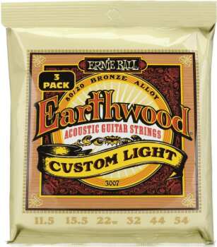 Ernie Ball 3007 Earthwood 80/20 Bronze Acoustic Guitar Strings - .0115 (ER-P03007)