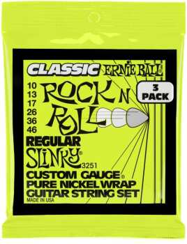 Ernie Ball 3251 Regular Slinky Classic Rock N Roll Electric Guitar Str (ER-P03251)
