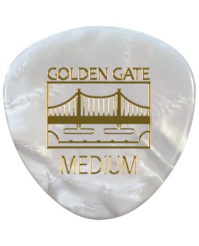 Golden Gate MP-425 Deluxe Flat Pick - Rounded Triangle - Medium  Dozen (OL-MP-425)