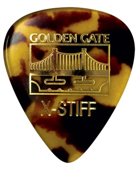 Golden Gate MP-14 Deluxe Flat Pick Sideman Extra Stiff Tortoise Dozen (OL-MP-14)