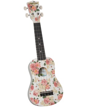 Diamond Head DU-134 Vintage Soprano Ukulele � White Floral (DI-DU-134)