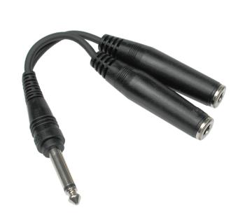 Hosa YPP-111 Y Cable 1/4" TS to Dual 1/4" TSF (HS-YPP111)
