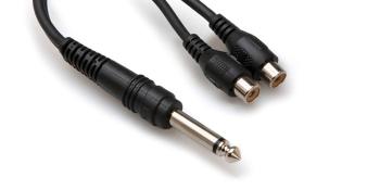 Hosa YPR-103 Y Cable 1/4" TS to Dual RCAF (HS-YPR103)