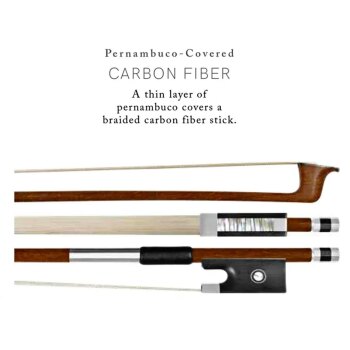 Pernambuco-wrapped carbon fiber bow (VO-BBCFP)