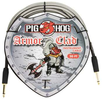 PIG HOG "ARMOR CLAD" INSTRUMENT CABLE, 20FT (PI-PHAC-20)