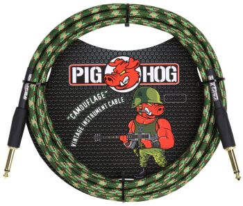 Pig Hog PCH10CF Instrument Cable. Camouflage 10FT (PI-PCH10CF)