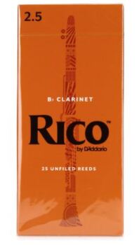 D'Addario RCA2525 Rico Bb Clarinet Reed - 2.5 (25-pack) (RI-RCA2525)