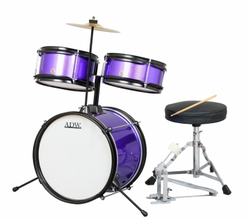 ADW-JR3-PUR 3-Piece Junior Drumset - Purple (AW-ADW-JR3-PUR)