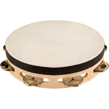 Baja Percussion Single Row Tambourine with Steel Jingles 8 in. Natural (SB-SPT8H)