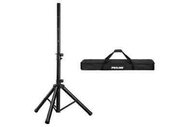 Proline Lightweight Adjustable Speaker Stand with Carrying Bag Black (PL-SPS301)