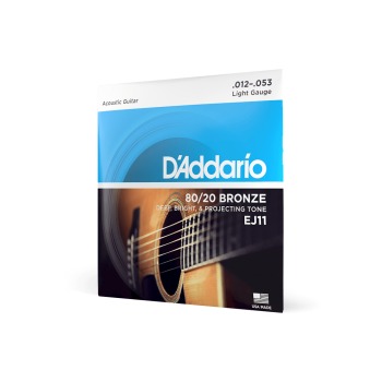 D'Addario EJ11 80/20 Bronze Light Acoustic Guitar Strings (DO-EJ11)