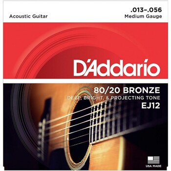 D'Addario EJ12 80/20 Bronze Medium Acoustic Guitar Strings (DO-EJ12)