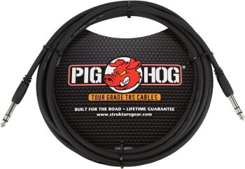 PIG HOG 10FT 1/4" TRS - 1/4" TRS CABLE (PI-PTRS10)