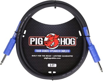 Pig Hog PHSC5 High Performance 14 Gauge 9.2mm 1/4" Speaker Cable, 5 Fe (PI-PHSC5)