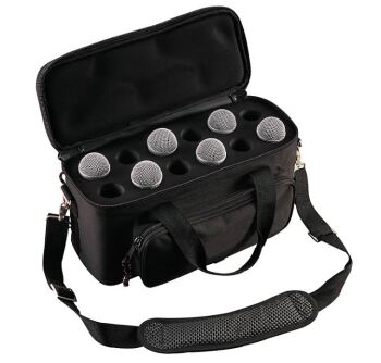 Musician's Gear 12-Space Microphone Bag Black (MU-MF-M12B)