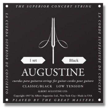 AUGUSTINE CLASSICAL NYLON GUITAR STRINGS BLACK LOW TENSION (XX-AUGBK)