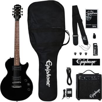 Epiphone Les Paul Electric Guitar Player Pack Ebony (EP-EP LP EBONY)
