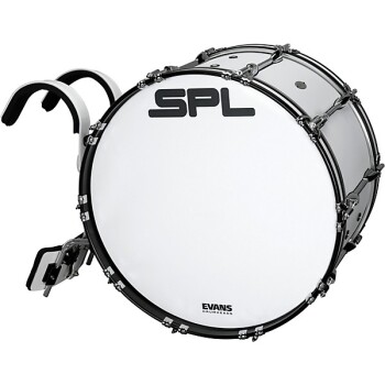 Sound Percussion Labs Birch Marching Bass Drum with Carrier 24 x 14 (SB-SPL 24 X 14 WHT)
