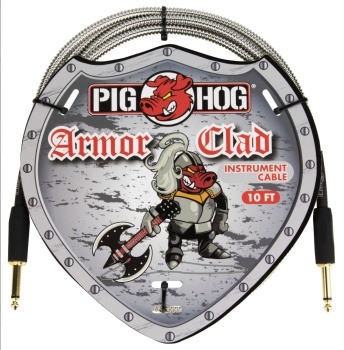 PIG HOG "ARMOR CLAD" INSTRUMENT CABLE, 10FT (PI-PHAC-10)