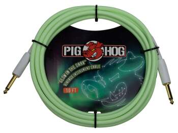 PIG HOG GLOW IN THE DARK INSTRUMENT CABLES 10FT (PI-PCH10GLO)