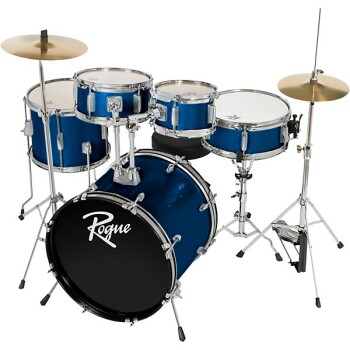 Rogue Junior Kicker 5-Piece Drum Set Metallic Blue (RG-RJRBL)