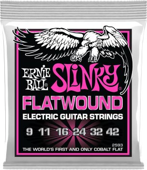 Ernie Ball Super Slinky Flatwound Electric Guitar Strings 9-42 Gauge ( (ER-P02593)