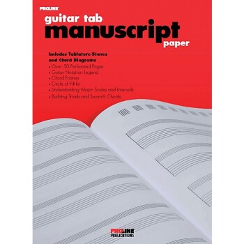 Proline Guitar Tab Manuscript Paper (PL-GUITAR PAD)