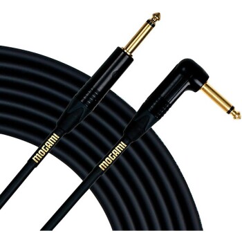 Mogami Gold Instrument Cable Angled - Straight Cable 10 ft. (OG-MOG 10-R)