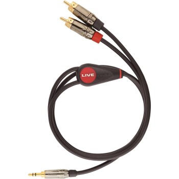 Livewire Elite Interconnect Y-Cable 3.5 mm TRS Male to RCA Male 3 ft.  (LV-LW 3FTYCABLE)
