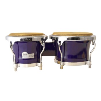 Toca Custom Deluxe wood bongo set, transparent purple, gloss finish (TO-4600-PW)