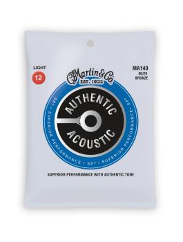 Martin MA140 Authentic Acoustic SP 80/20 Bronze Light Guitar Strings.  (MR-MA140)