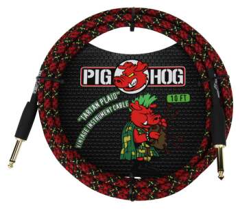 Pig Hog PCH10PL Instrument Cable. 10' Tartan Plaid (PI-PCH10PL)