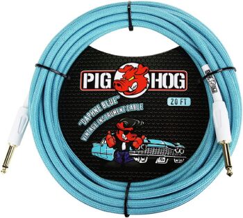 Pig Hog PCH20DB Instrument Cable. 20' Daphne Blue (PI-PCH20DB)