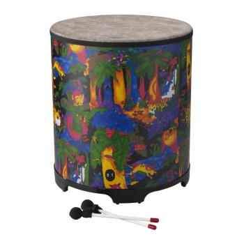 Remo KD-5218-01 Kids Percussion Gathering Drum Fabric Rain Forest. 18" (RE-KD5218-01)