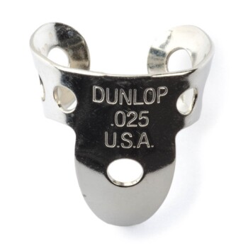 Dunlop 33P025 Nickel Silver Finger and Thumbpicks .025" (5 Pack) (DU-33P025)