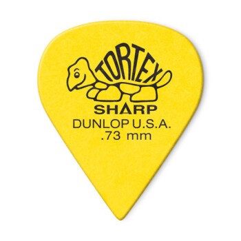 Dunlop 412R073 Tortex Sharp Guitar Pick .73mm (72 Pack) (DU-412R73)