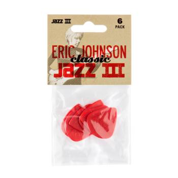 Dunlop 47PEJ3N Eric Johnson Jazz III Guitar Pick (6 Pack) (DU-47PEJ3N)
