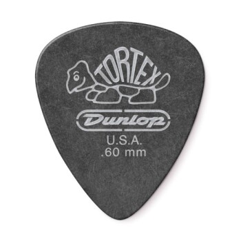 Dunlop 488R060 Tortex Pitch Black Standard Guitar Pick .60mm (12 Pack) (DU-488R60)