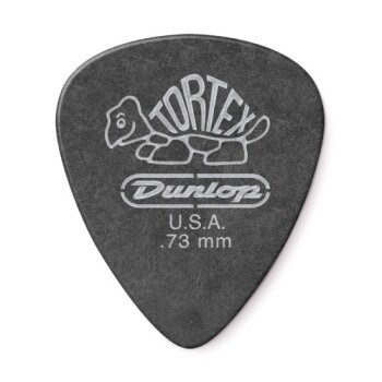 Dunlop 488R073 Tortex Pitch Black Standard Guitar Pick .73mm (72 Pack) (DU-488R73)