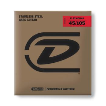 Dunlop DBFS45105 Flatwound Stainless Steel Bass Strings. 45-105 (DU-DBFS45105)