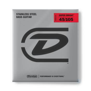 Dunlop DBSBS45105 Super Bright Stainless Steel Bass Strings. 45-105 (DU-DBSBS45105)
