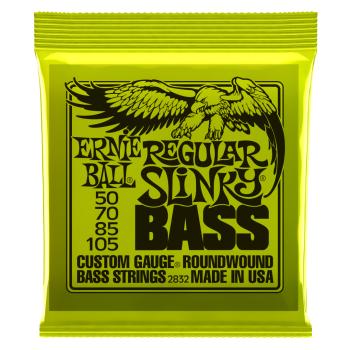 Ernie Ball P02832 Regular Slinky Nickel Wound Electric Bass Strings. 5 (ER-2832)