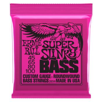 Ernie Ball P02834 Super Slinky Nickel Wound Electric Bass Strings. 45- (ER-2834)