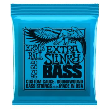 Ernie Ball P02835 Extra Slinky Nickel Wound Electric Bass Strings. 40- (ER-2835)