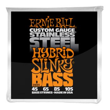 Ernie Ball P02843 Hybrid Slinky Stainless Steel Electric Bass Strings. (ER-2843)