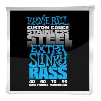 Ernie Ball P02845 Extra Slinky Stainless Steel Electric Bass Strings.  (ER-2845)