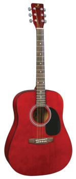 J Reynolds JR65TRD Dreadnought Acoustic Guitar. Trans Red (JR-JR65TRD-A)